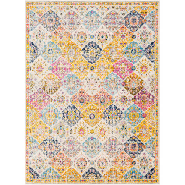 Mistana™ Hillsby Oriental Navy/Beige Area Rug & Reviews Wayfair